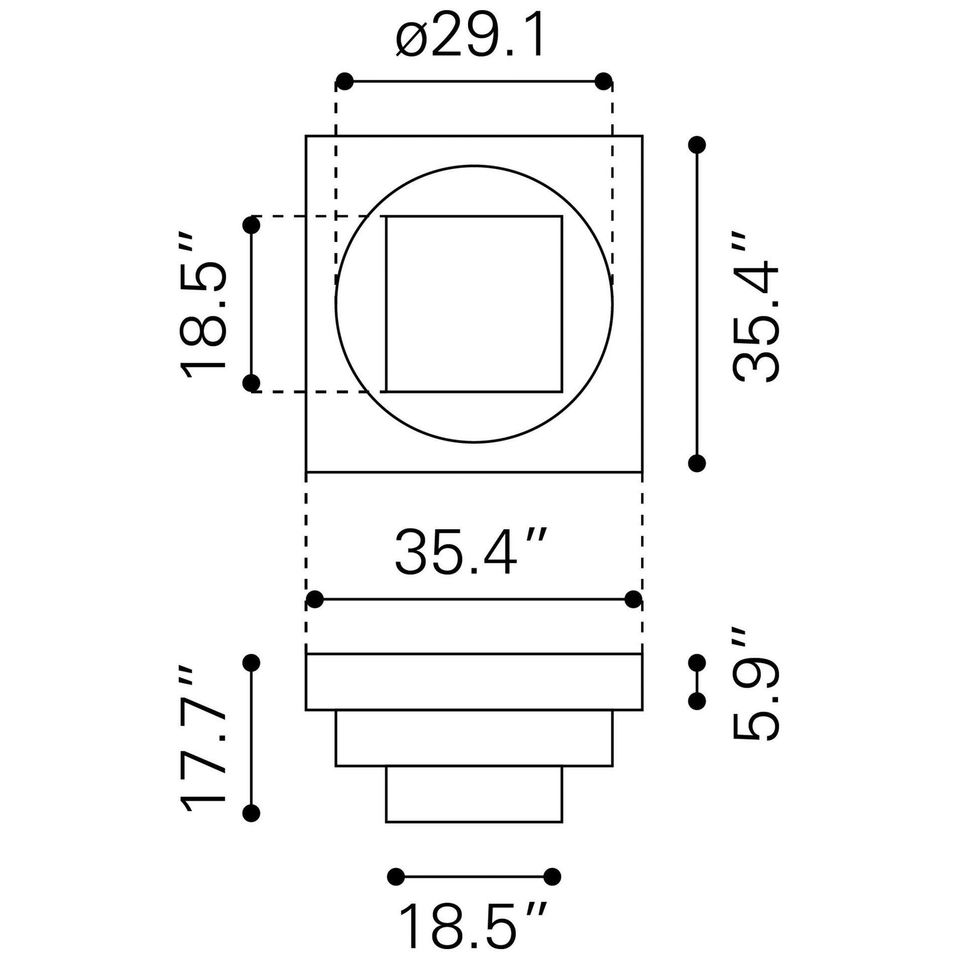 Trani Coffee Table Whitewashed ZUO Store