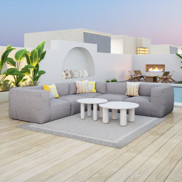 Luanda Corner Chair Gray