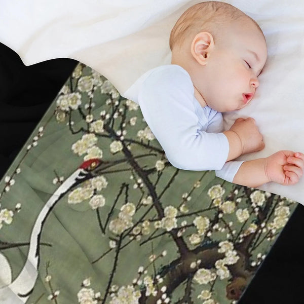 Favourite Artist - Plum Blossoms And Cranes - Ito Jakuchu Throw Blanket