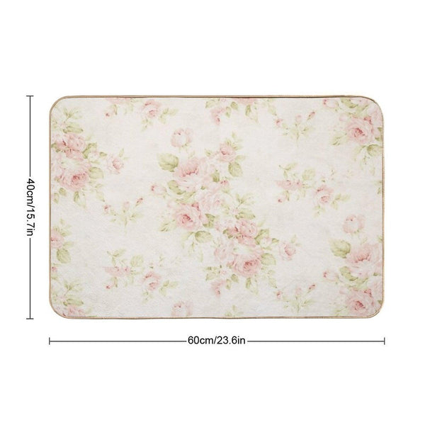 Flowers  Fade-Resistant Bath Mat