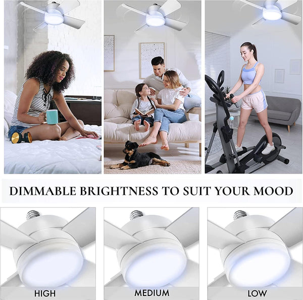Bell+Howell Socket Breeze Modern Ceiling Fans with LED Lights, 10