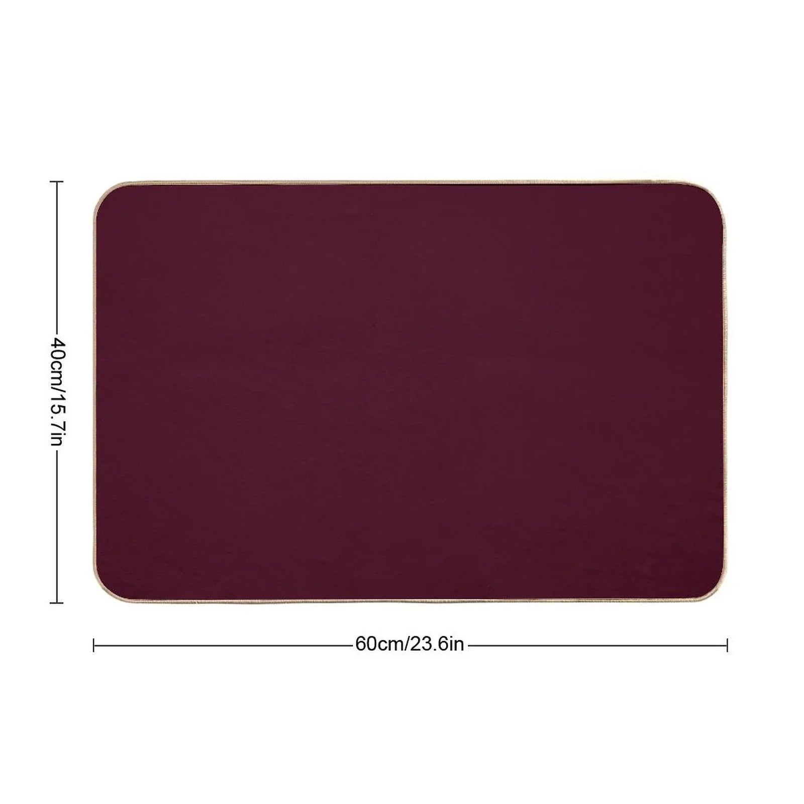 Solid Dark Burgundy Bath Mat