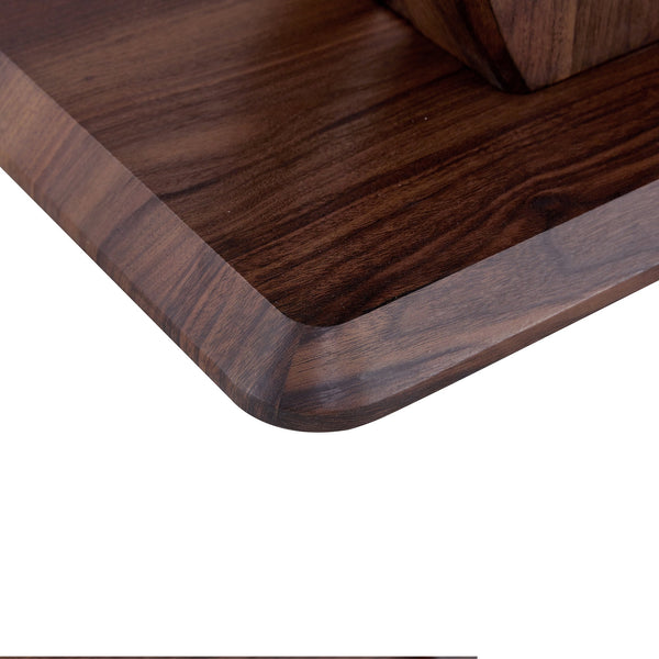 Modern Minimalist Walnut Dark Brown Texture Sticker-Patterned MDF Rectangular Coffee Table. Add a quiet and cozy atmosphere to your home.MDF coffee table,Walnut,Dark Brown textured Sticker,side table.