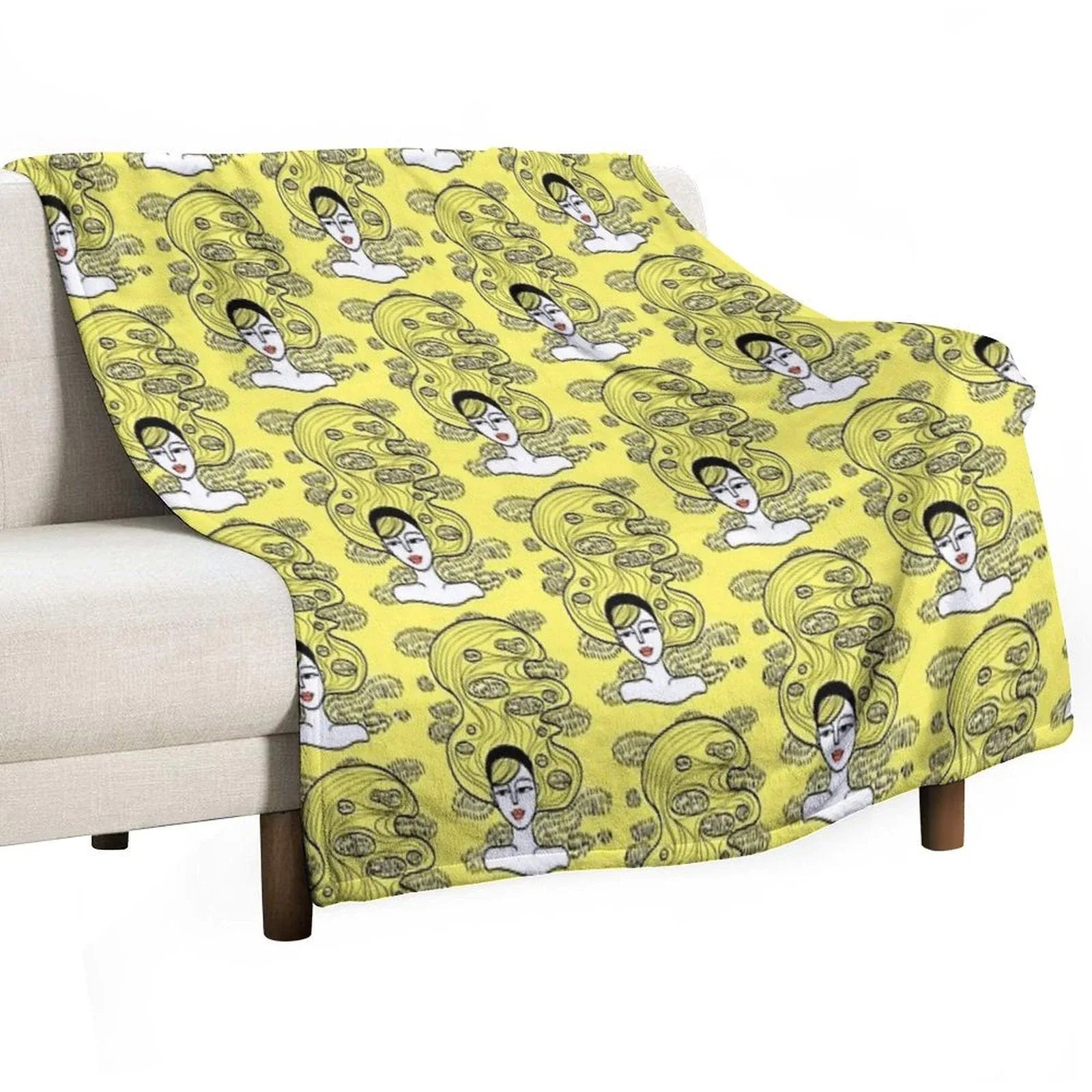 Lemon Grass Throw Blanket