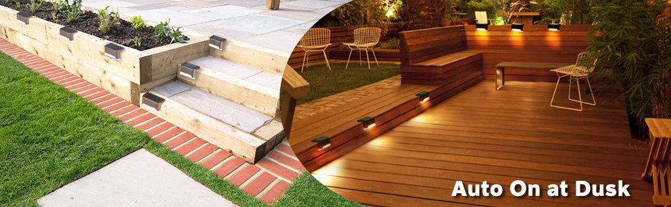 8-Pack Solar LED Deck & Step Lights