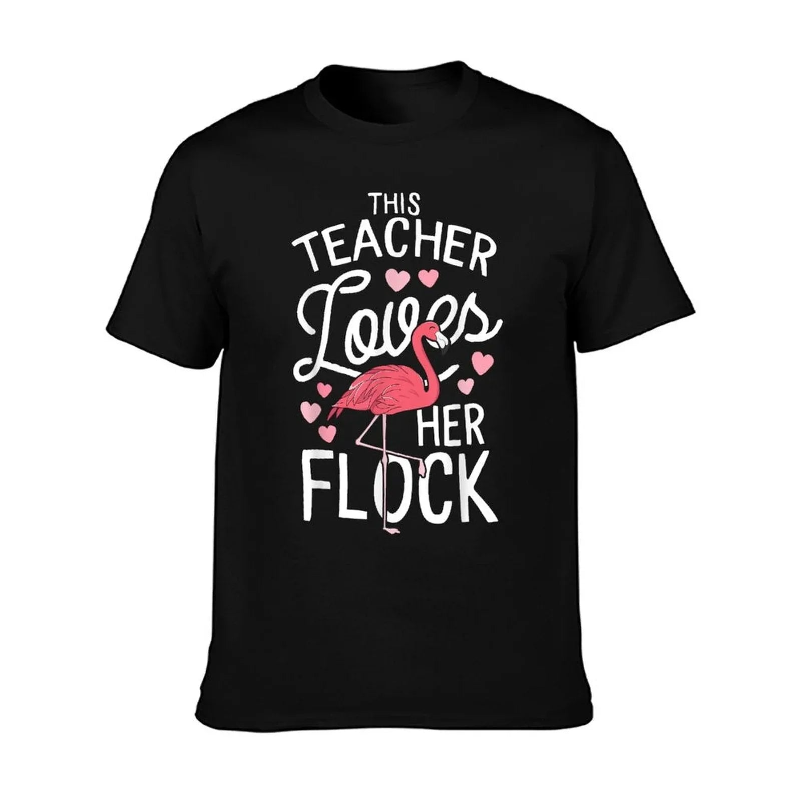 This Teacher Loves Her Flock Flamingo Teacher Class Gift T-Shirt