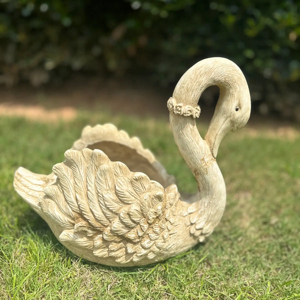 RESIN SWAN PLANTER