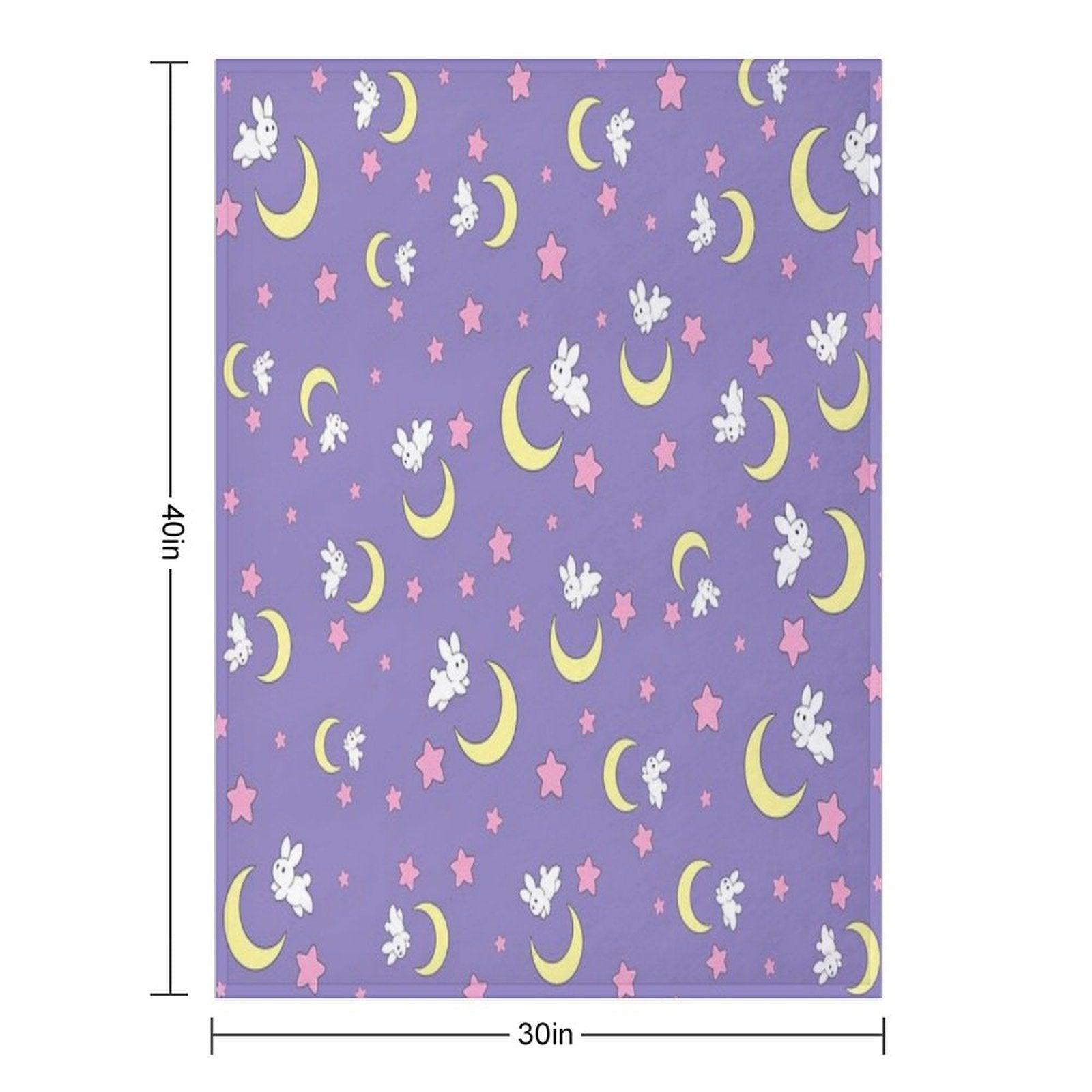Rabbit of The Moon Throw Blanket