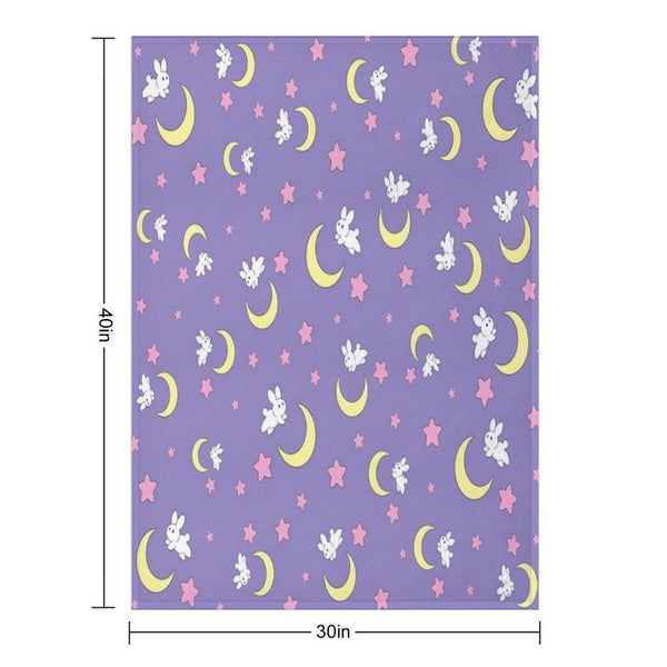 Rabbit of The Moon Throw Blanket