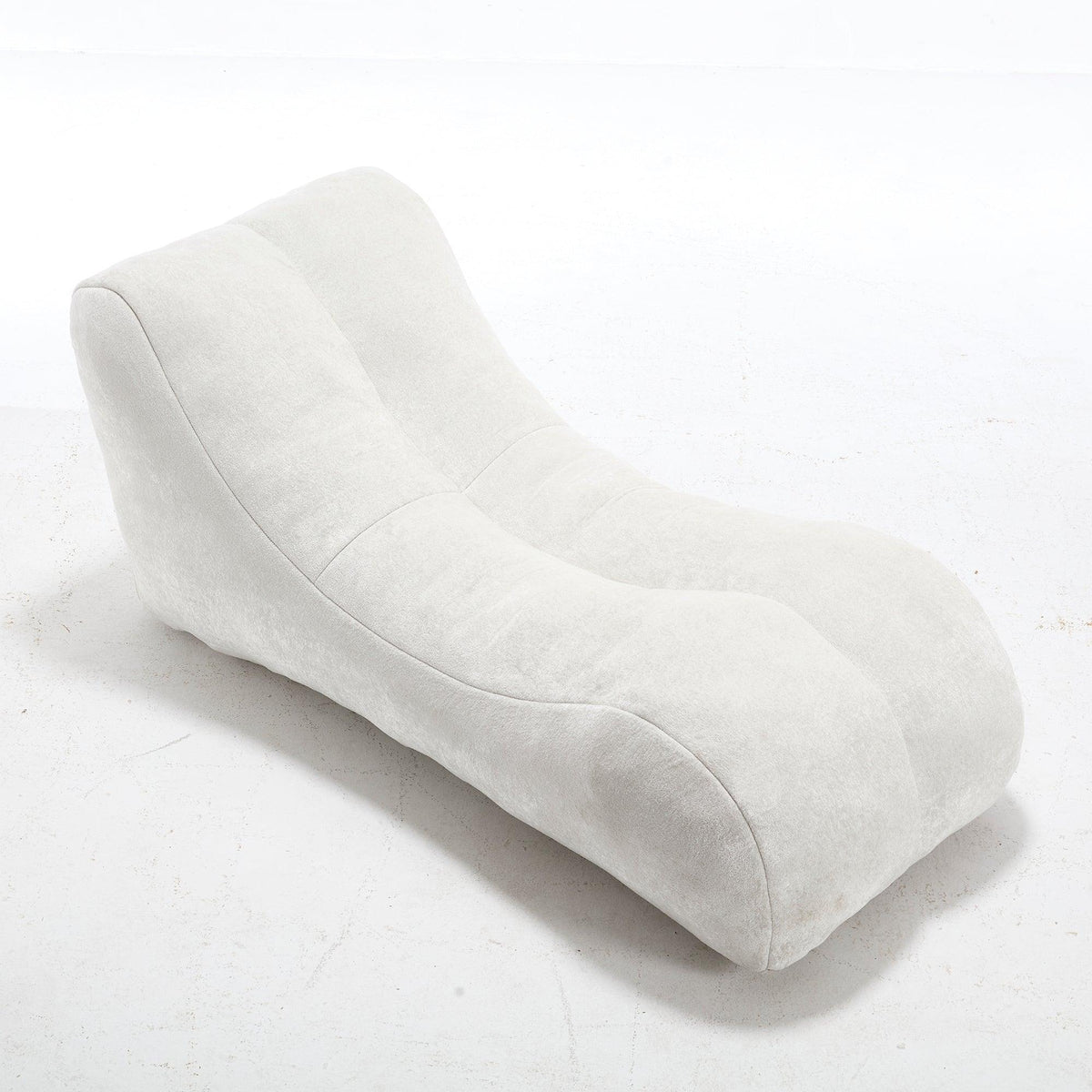 White Polyester Bean Bag Sofa‑Lounger