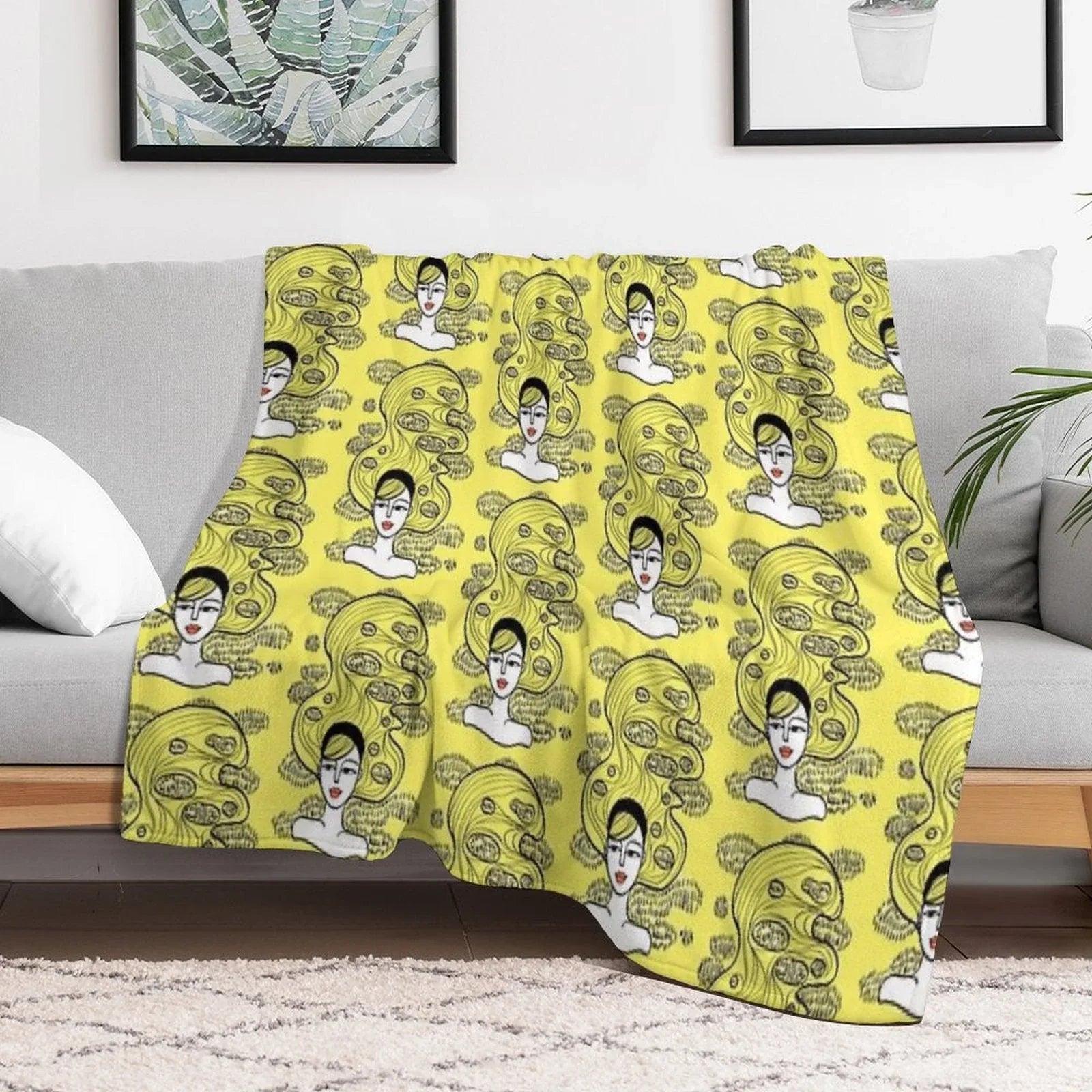 Lemon Grass Throw Blanket