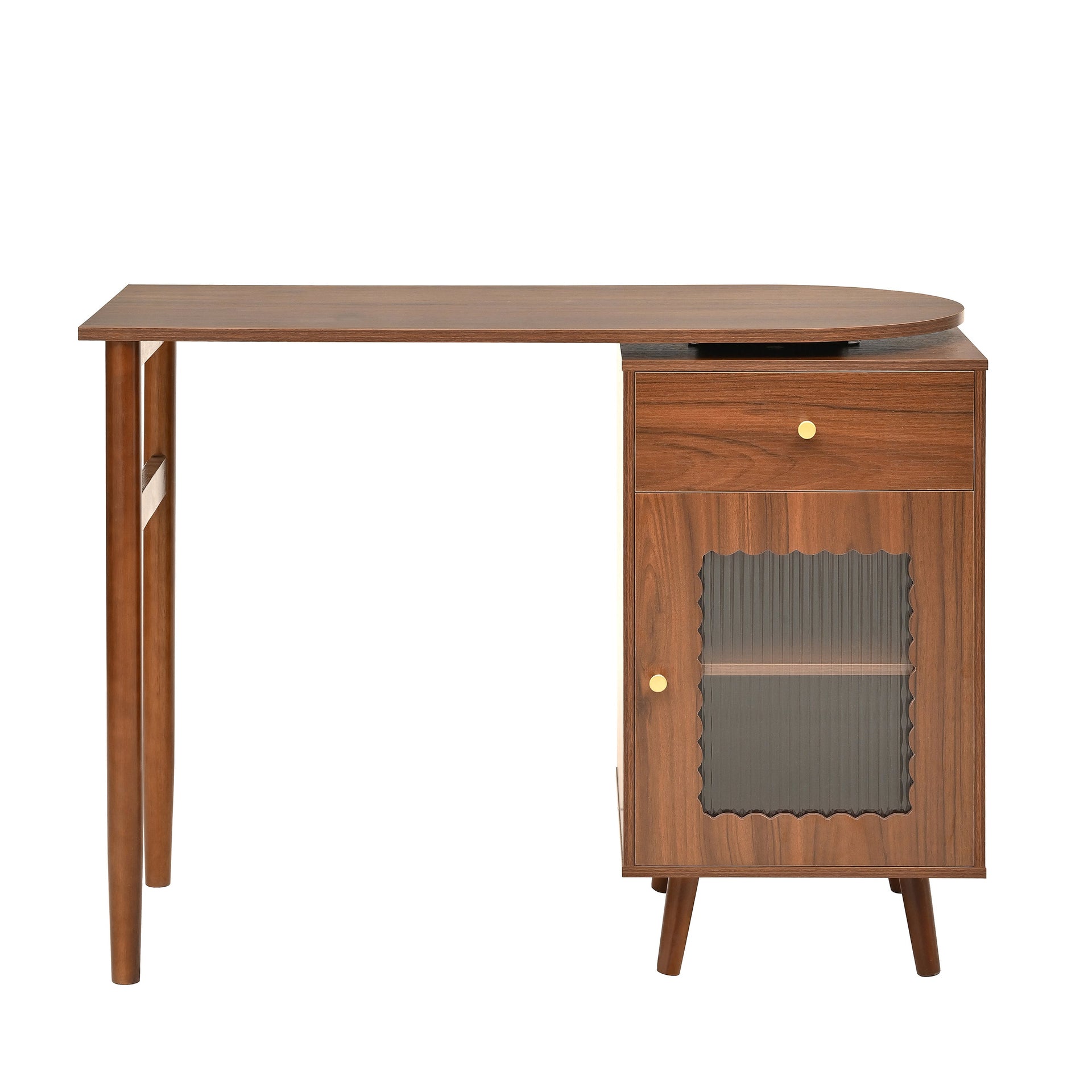 Computer Desk with 90 Degree Rotating Desktop BLAKHOM