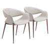 Limay Dining Chair (Set of 2) Beige & Walnut