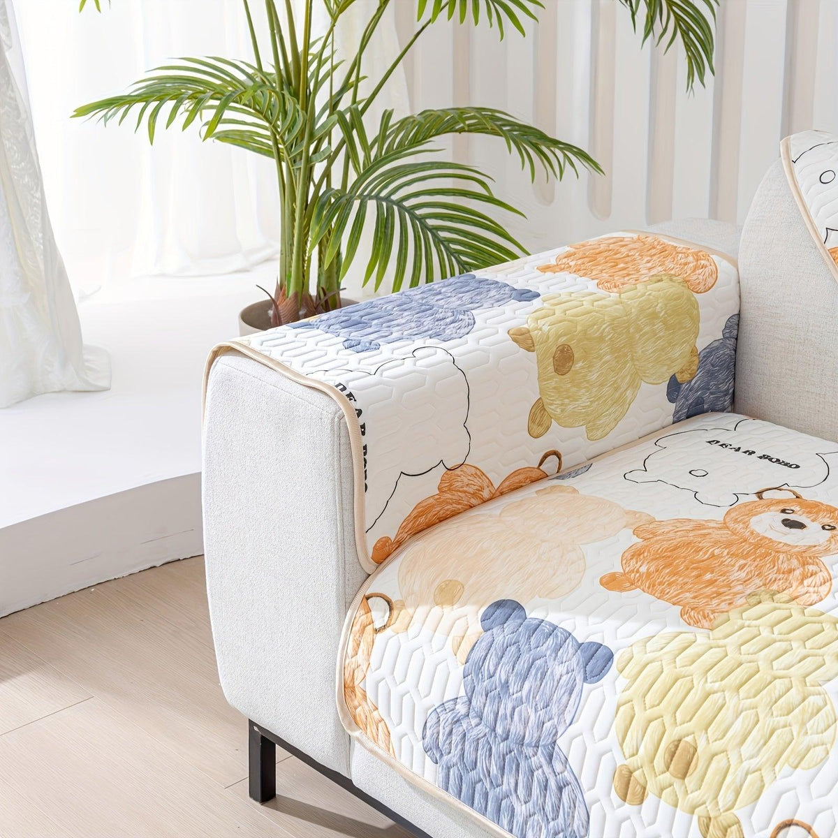 Bohemian Chic Ice Silk Sofa Cover | Extra Large Pet-Friendly Slipcover