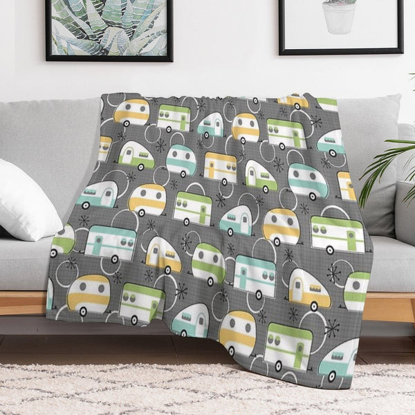 Happy Campers All-season Throw Blanket