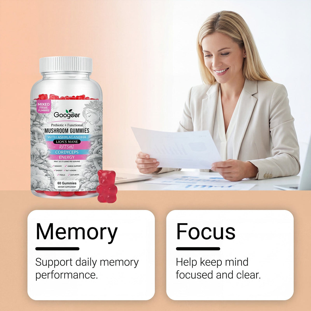 Daily Focus-Enhancing Gummies For Mindful Care