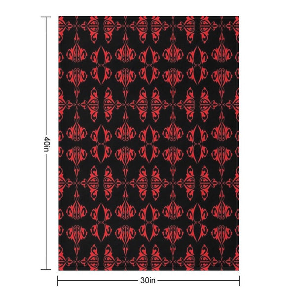 Vintage Abstract Design on Black Background Premium Throw Blanket
