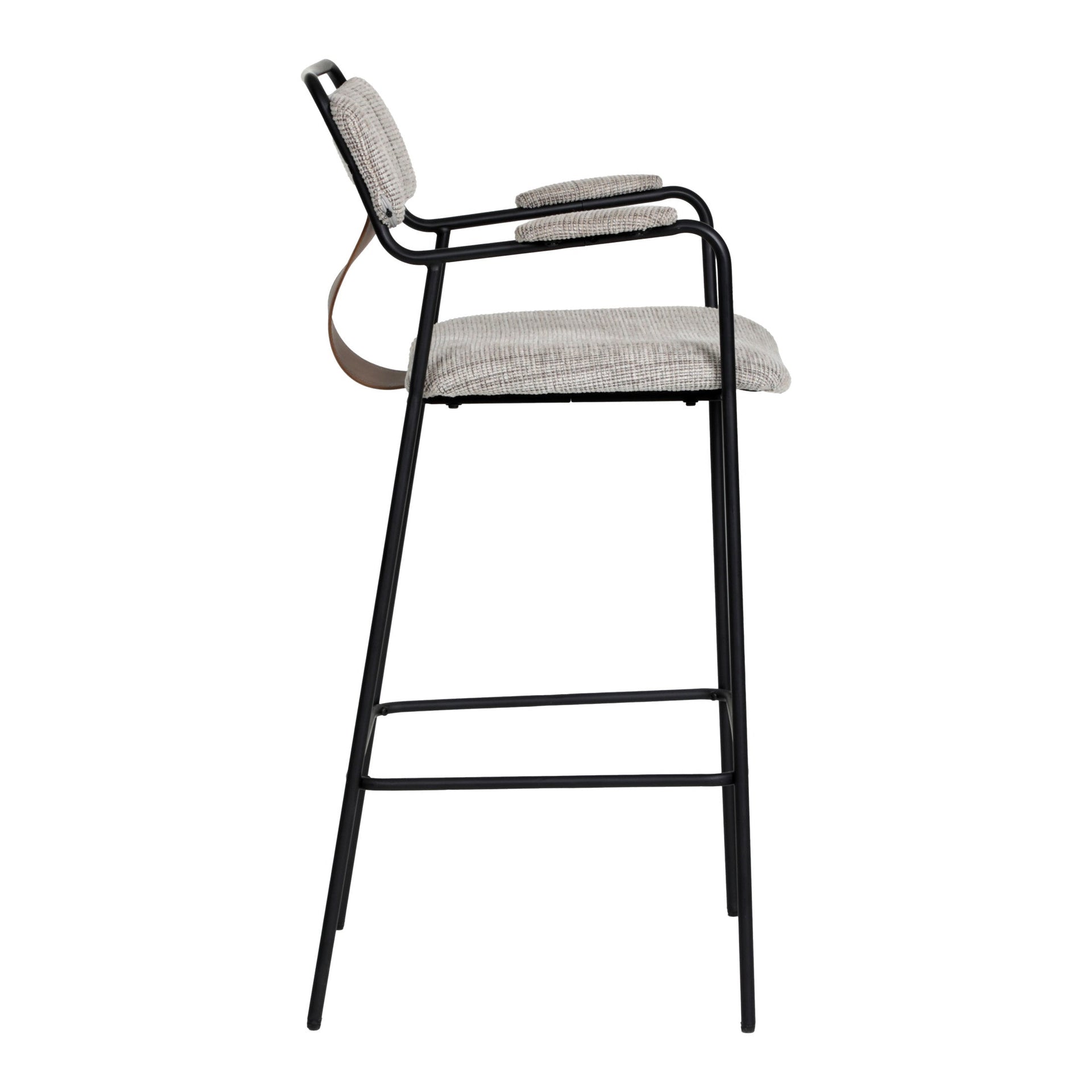 Couva Barstool (Set of 2) Gray Tweed