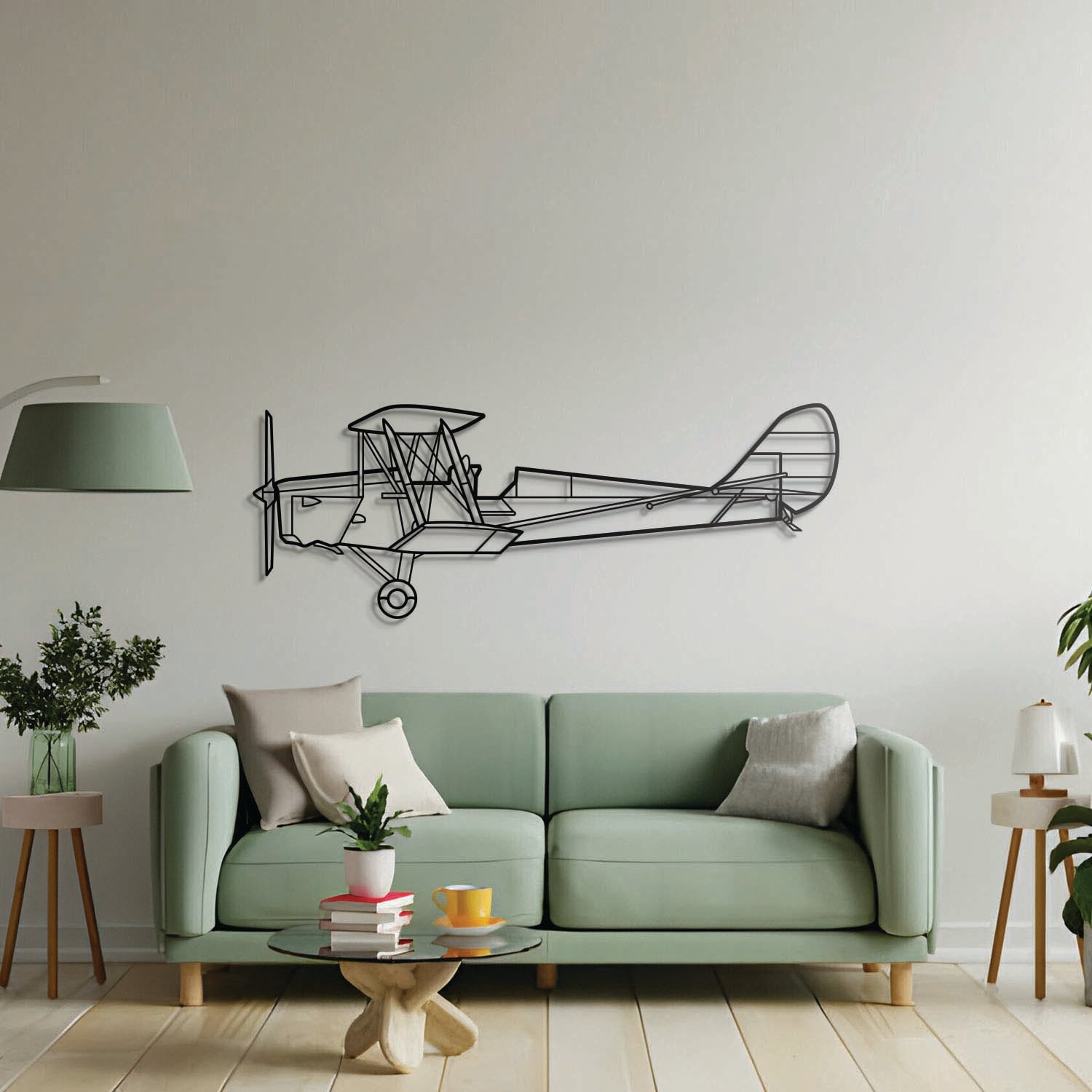 DH.82 Tiger Moth Metal Aircraft Wall Art - NCP0473