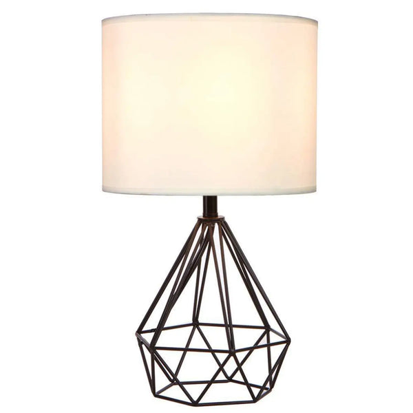 Diamond Design Table Lamp for Entryway with Elegant Modern Style