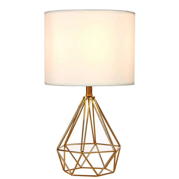 Diamond Design Table Lamp for Entryway with Elegant Modern Style