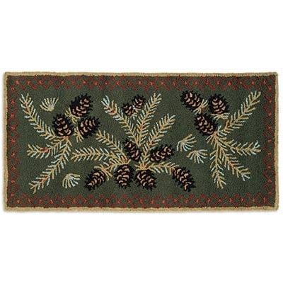 Diamond Pine Hooked Wool Rug
