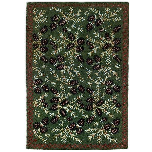 Diamond Pine Hooked Wool Rug - Gifts for You 'n Me