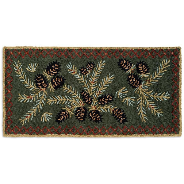 Diamond Pine Hooked Wool Rug - Gifts for You 'n Me