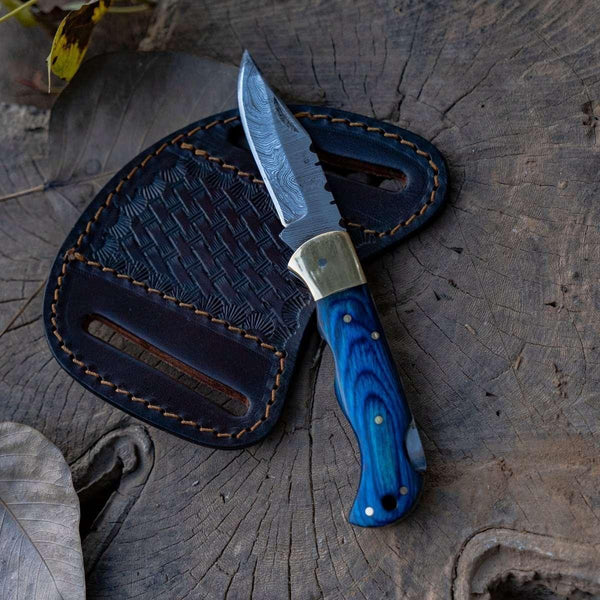Diamond Pocket Knife with Pakka Wood Handle - Gifts for You 'n Me