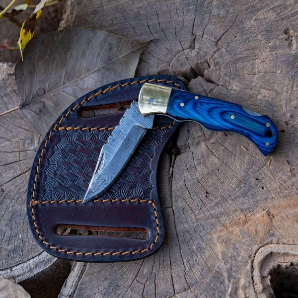 Diamond Pocket Knife with Pakka Wood Handle - Gifts for You 'n Me