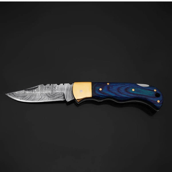 Diamond Pocket Knife with Pakka Wood Handle - Gifts for You 'n Me