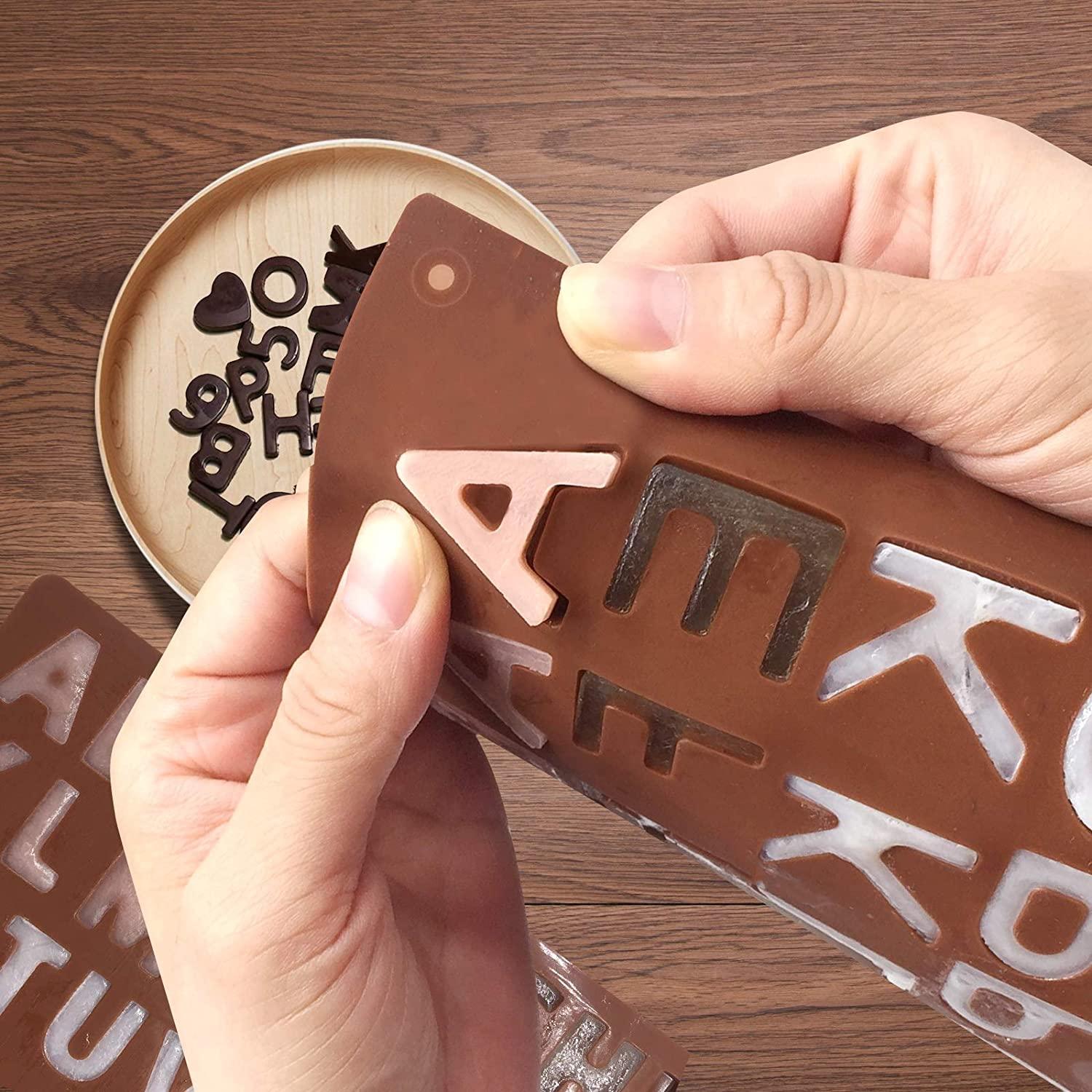 Digit Silicone Chocolate Mold Non-Stick Cake Mould Jelly Candy 3D Molds Kitchen Accessories Reusable Baking Tools Silicone Letter Mold And Number Candy Molds