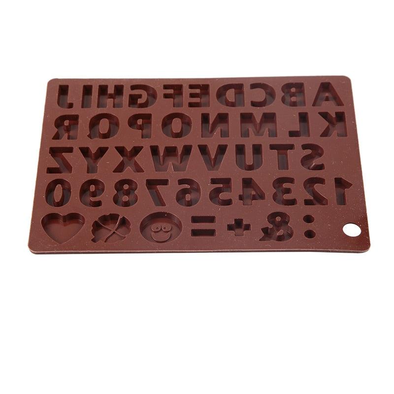 Digit Silicone Chocolate Mold Non-Stick Cake Mould Jelly Candy 3D Molds Kitchen Accessories Reusable Baking Tools Silicone Letter Mold And Number Candy Molds