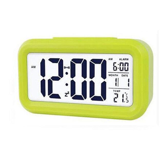 Digital Alarm Clock Voice Alarm Clock Intelligent Smart Timer Creative Students Mute LED Electronic Warning Machinery Gifts Battery Operated LCD Electronic Clock for Bedroom Home Kitchen Office Outdoor