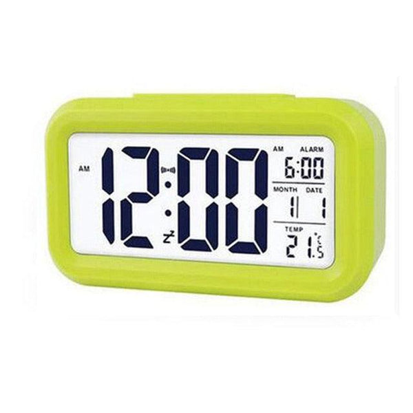 Digital Alarm Clock Voice Alarm Clock Intelligent Smart Timer Creative Students Mute LED Electronic Warning Machinery Gifts Battery Operated LCD Electronic Clock for Bedroom Home Kitchen Office Outdoor