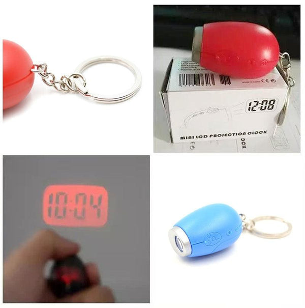 Digital Time Projection Clock Mini LED Clock With Time Projection Wake Up Light Alarm Clock for Heavy Sleeper Portable Digital Watch Night Light Magic Projector Clock