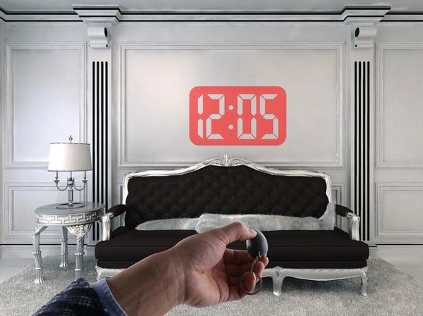 Digital Time Projection Clock Mini LED Clock With Time Projection Wake Up Light Alarm Clock for Heavy Sleeper Portable Digital Watch Night Light Magic Projector Clock