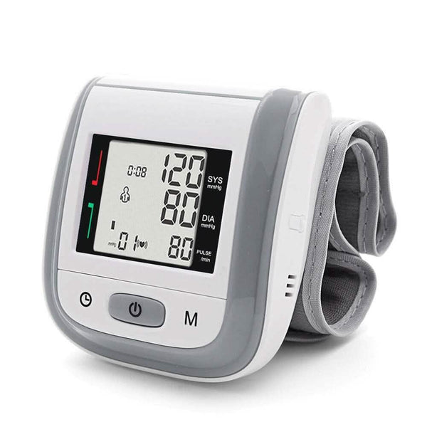 Digital Wrist Blood Pressure Monitor Heart Rate Pulse Meter Measure