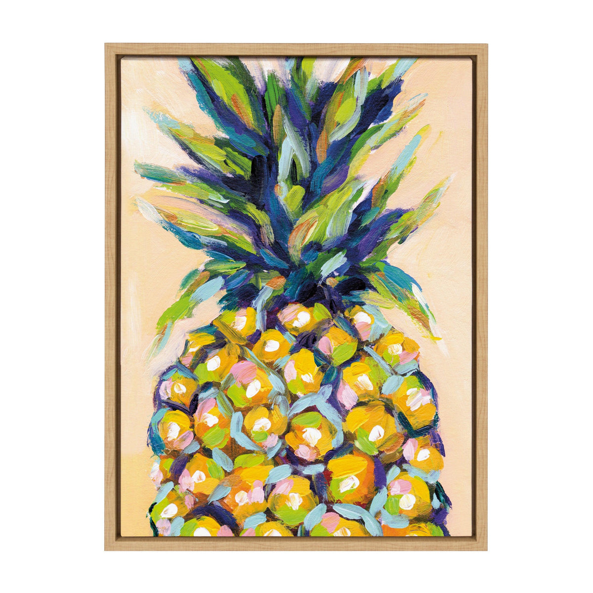 Sylvie Pineapple Study No 2 Framed Canvas by Rachel Christopoulos