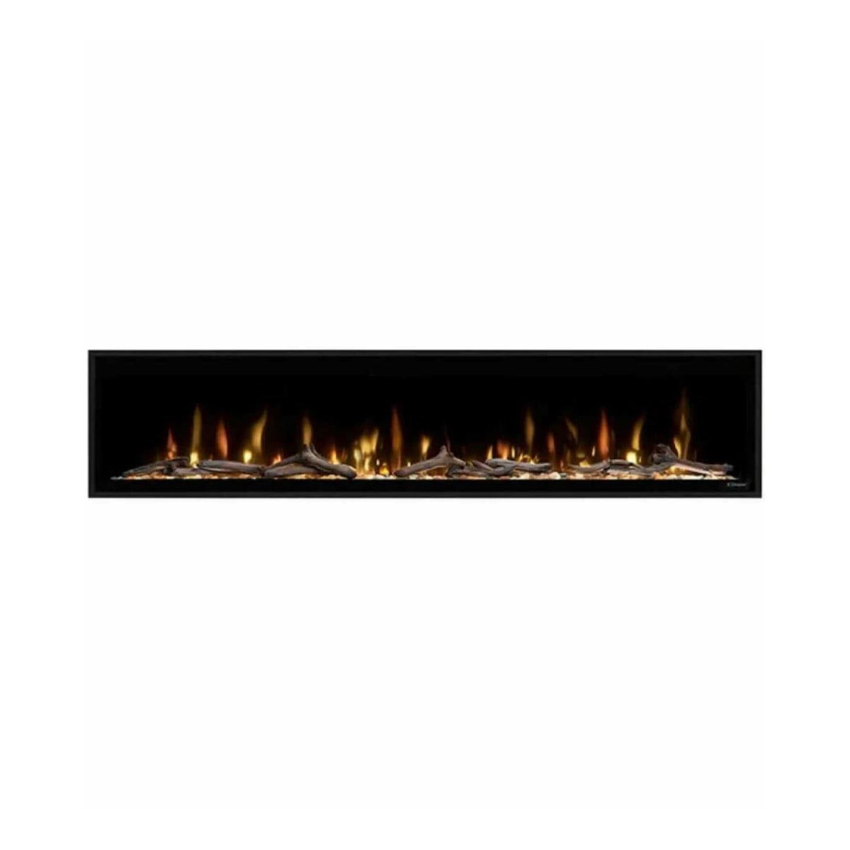 Dimplex Ignite Evolve Built-In Frosted Tumbled Glass Linear Electric Fireplace With Heat Boost System & Trim Kit (SAK59214)
