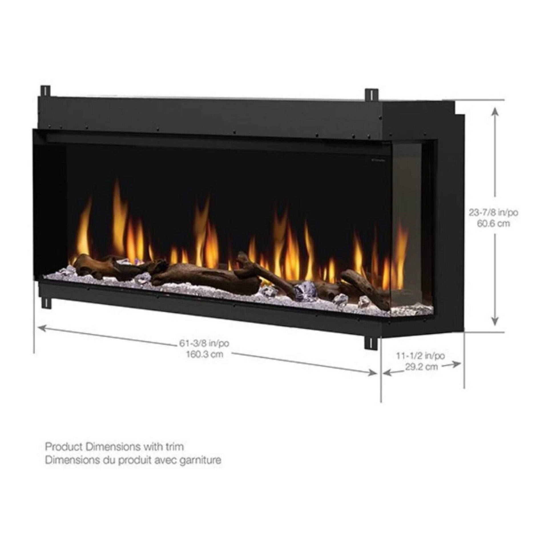 Dimplex IgniteXL Bold 60-Inch Built-In Linear Modern Electric Fireplace With Multi Colored Flames [XLF6017-XD] (SAK90413)