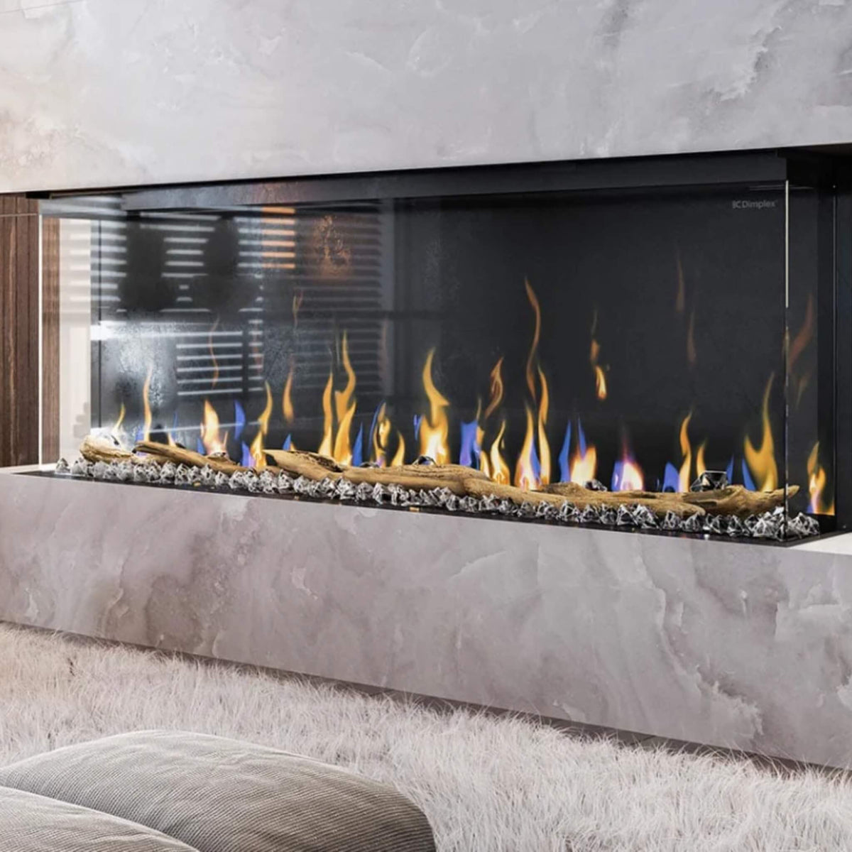 Dimplex IgniteXL Bold 60-Inch Built-In Linear Modern Electric Fireplace With Multi Colored Flames [XLF6017-XD] (SAK90413)