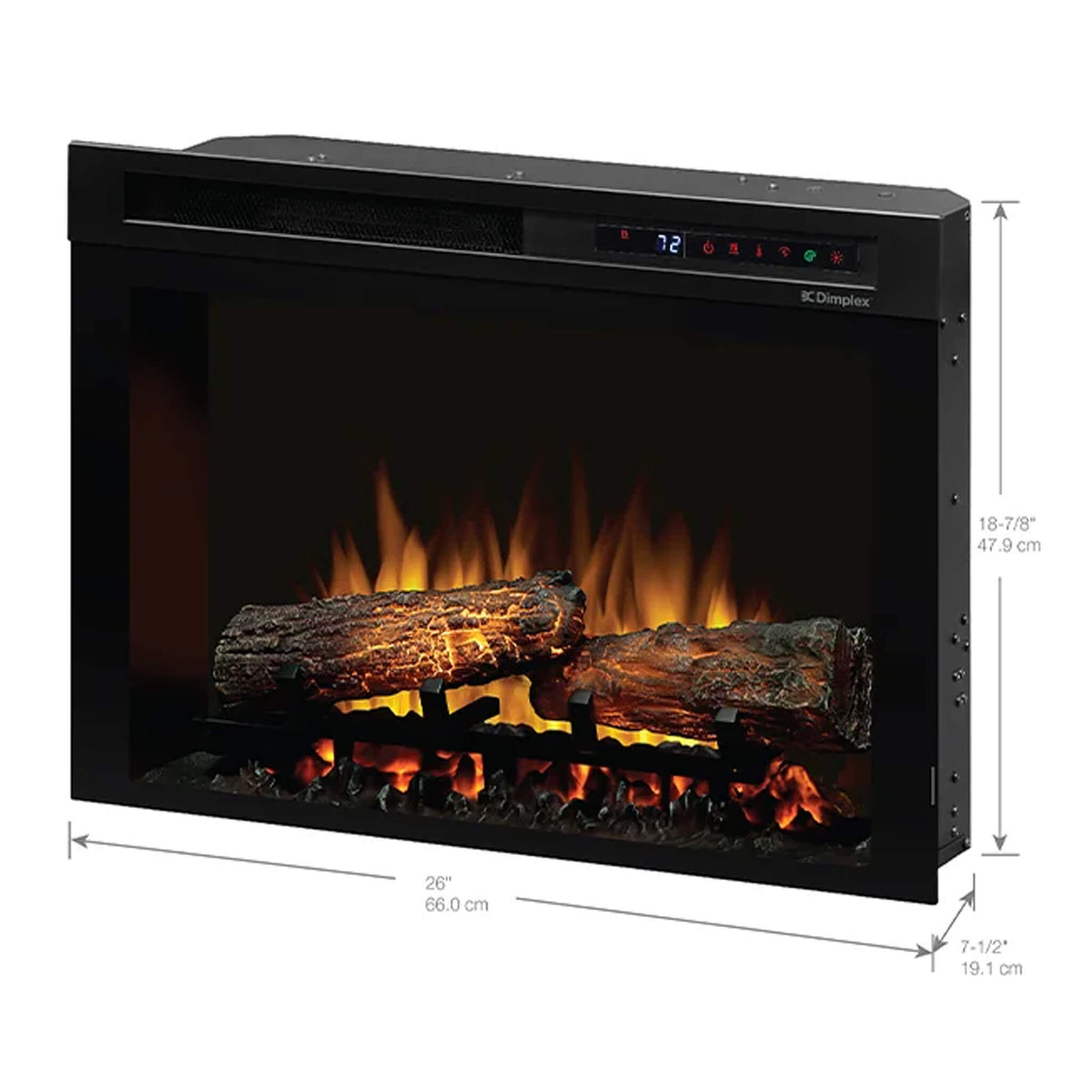 Dimplex Multi-Fire 26-Inch Built-In Traditional Fireplace With Realogs [XHD26L] (SAK65019)