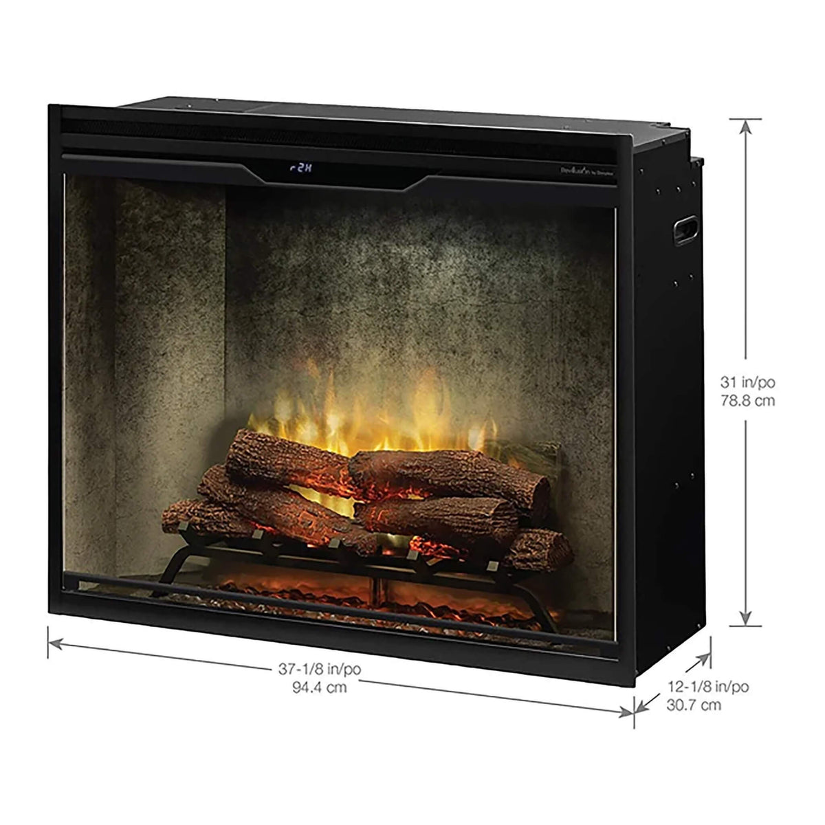Dimplex Revillusion Built-In Electric Firebox W/ Weathered Concrete Line & Plug Kit [RBF30/42WC-FG] (SAK46891)