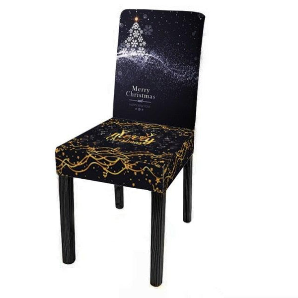 Dining Room Chair Protector Slipcovers Popular New Holiday Universal Size Christmas Printing Chair Cover Stretch Washable Detachable Seat Covers For Hotel Banquet Home Christmas Party