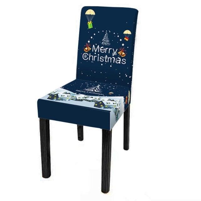 Dining Room Chair Protector Slipcovers Popular New Holiday Universal Size Christmas Printing Chair Cover Stretch Washable Detachable Seat Covers For Hotel Banquet Home Christmas Party