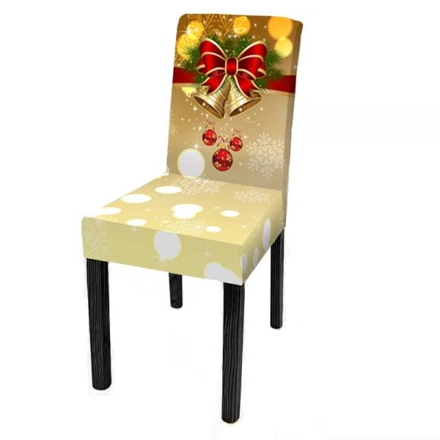 Dining Room Chair Protector Slipcovers Popular New Holiday Universal Size Christmas Printing Chair Cover Stretch Washable Detachable Seat Covers For Hotel Banquet Home Christmas Party
