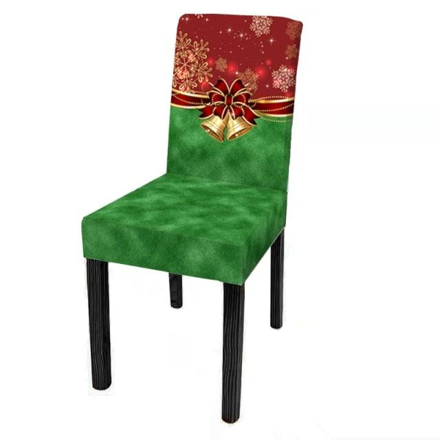 Dining Room Chair Protector Slipcovers Popular New Holiday Universal Size Christmas Printing Chair Cover Stretch Washable Detachable Seat Covers For Hotel Banquet Home Christmas Party