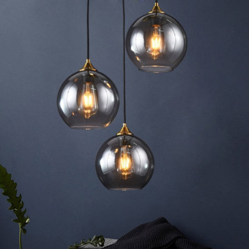 Amber Glass Bedside Chandelier