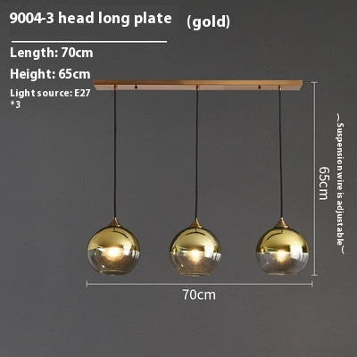 Amber Glass Bedside Chandelier
